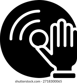 VECTOR de ilustración de icono de glifo DJ