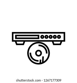 dj hardware icon isolated on white background, vector illustration