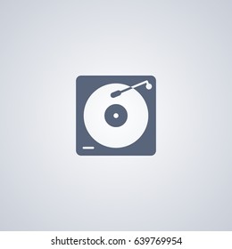 Dj hardware instrument icon, PLAYER OF VINYL PLATES icon