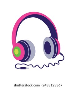 dj headphones audio illustration vector