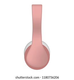 Dj headphones icon. Realistic illustration of dj headphones vector icon for web design isolated on white background