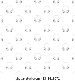 Dj headphones pattern seamless vector repeat for any web design