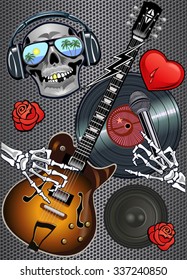 Dj Human skull Microphone
