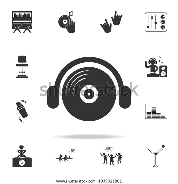 Dj Icon Detailed Set Night Club Stock Vector Royalty Free 1039321801