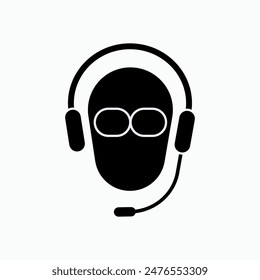 DJ  Icon. Disc Jockey Symbol. Entertainment Element - Vector.