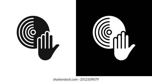 Dj icon Flat fill set collection