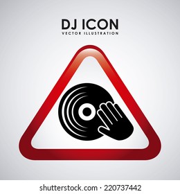 dj icon graphic design , vector illustration