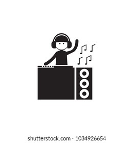 DJ icon. Illustration of family values icon. Premium quality graphic design. Signs and symbols icon for websites, web design, mobile app on white background