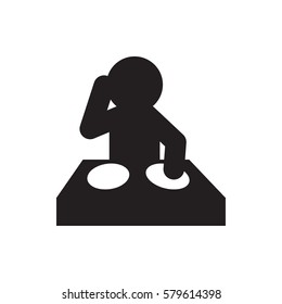 dj icon illustration isolated vector sign symbol