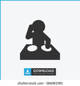 dj icon illustration isolated vector sign symbol
