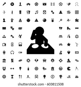 Dj icon illustration isolated vector sign symbol. entertainment icons vector set.