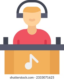 DJ Icon image. Suitable for mobile application.