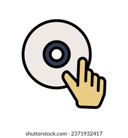 Dj icon isolate on white background vector stock illustration.