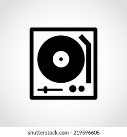 DJ Icon Isolated on White Background