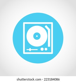 DJ Icon Isolated on White Background
