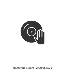 DJ icon isolated on white background. Entertainment symbol modern, simple, vector, icon for website design, mobile app, ui. Vector Illustration