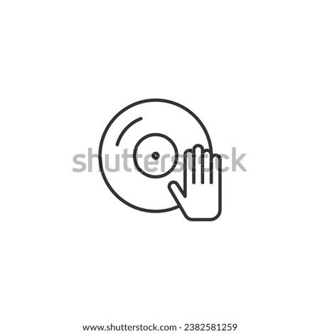DJ icon isolated on white background. Entertainment symbol modern, simple, vector, icon for website design, mobile app, ui. Vector Illustration