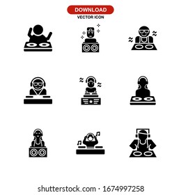 DJ icon or logo isolated sign symbol vector illustration - Collection of high quality black style vector icons
