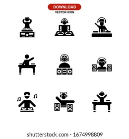 DJ icon or logo isolated sign symbol vector illustration - Collection of high quality black style vector icons
