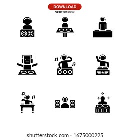 DJ icon or logo isolated sign symbol vector illustration - Collection of high quality black style vector icons
