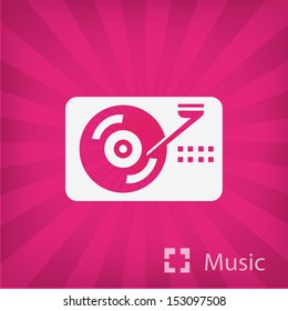 dj  icon in minimal style