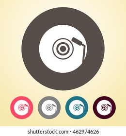 DJ Icon in round shape. 