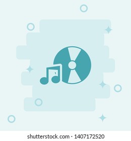 DJ Icon. Simple icon, blue colored icon illustration.