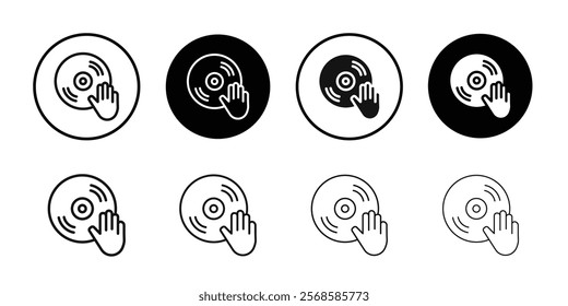 Dj icon Simple thin outline