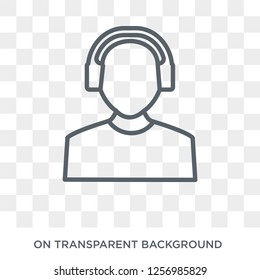 dj icon. Trendy flat vector dj icon on transparent background from Professions collection. High quality filled dj symbol use for web and mobile