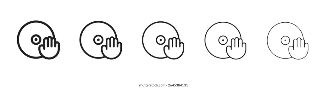 Ilustración vectorial de icono de DJ aislada