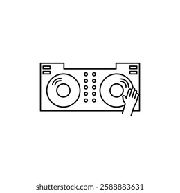 Dj icon Vector logo set flat