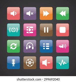 dj icons universal set for web and mobile