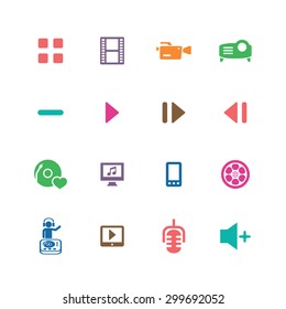 dj icons universal set for web and mobile