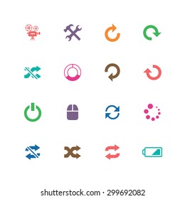 dj icons universal set for web and mobile