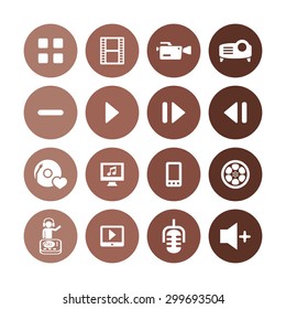 dj icons universal set for web and mobile