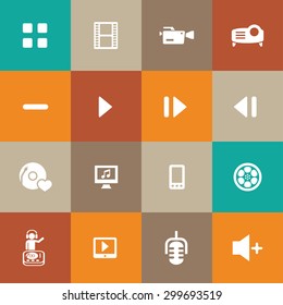 dj icons universal set for web and mobile