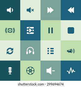 dj icons universal set for web and mobile