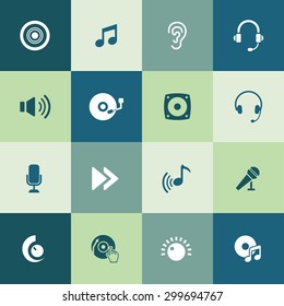 dj icons universal set for web and mobile