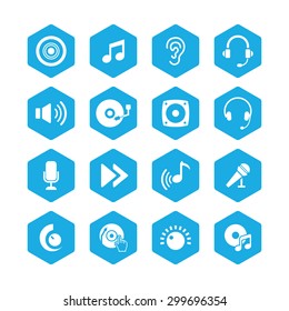 dj icons universal set for web and mobile