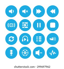 dj icons universal set for web and mobile