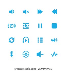 dj icons universal set for web and mobile