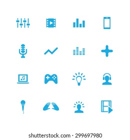 dj icons universal set for web and mobile