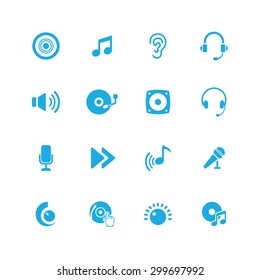 dj icons universal set for web and mobile