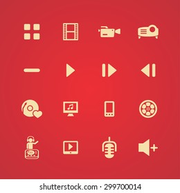 dj icons universal set for web and mobile