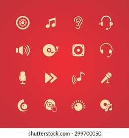 dj icons universal set for web and mobile