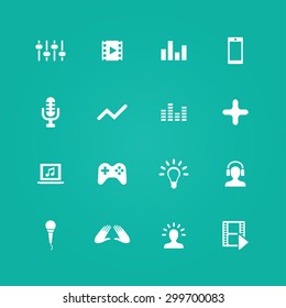 dj icons universal set for web and mobile