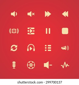 dj icons universal set for web and mobile