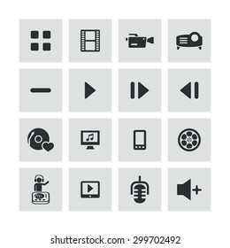 dj icons universal set for web and mobile
