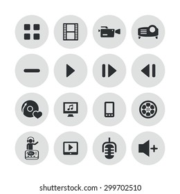 dj icons universal set for web and mobile