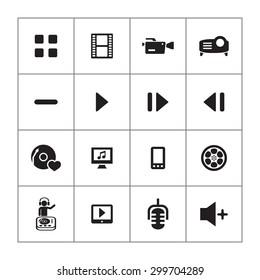 dj icons universal set for web and mobile
